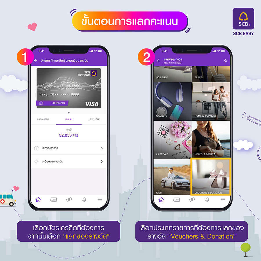ใช้แต้มบัตรเครดิตแบ่งปันสิ่งดีๆ ให้ผู้อื่น ใช้แต้มบัตรเครดิตแบ่งปันสิ่งดีๆ ให้ผู้อื่น