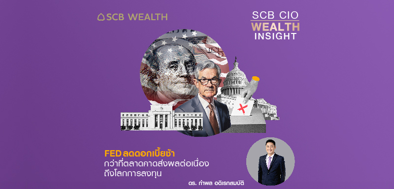 SCB CIO Wealth Insight Ep.28 "Fed ลดดอกเบี้ยช้ากว่าที่ตลาดคาดส่งผลต่อเนื่องถึงโลกการลงทุน"
