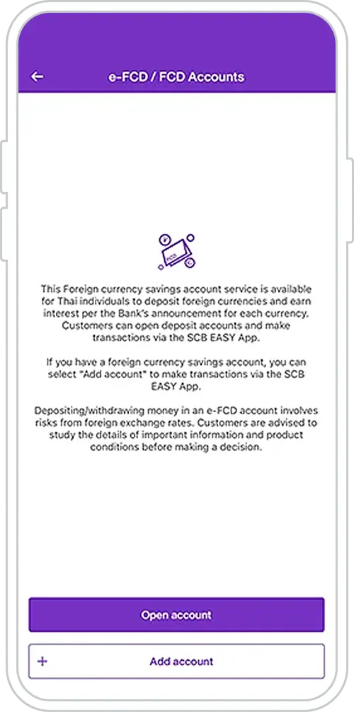 How to open e-FCD Account via SCB EASY App